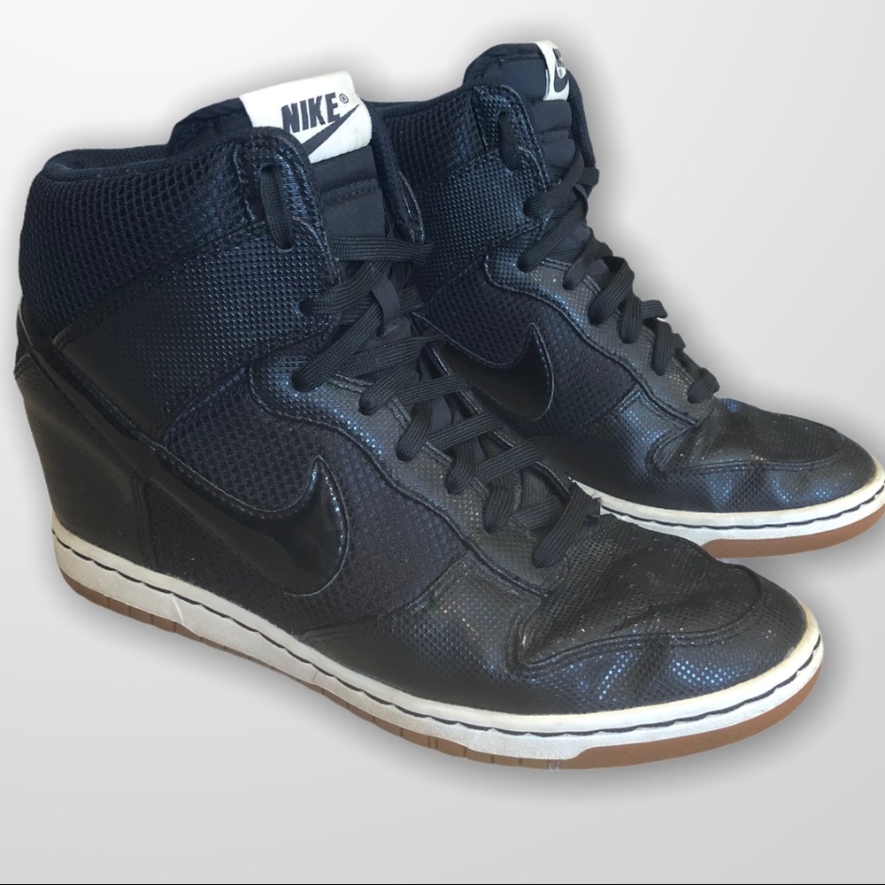 Nike Dunk Sky Hi Mesh Sneakers Wedge Heel High Top